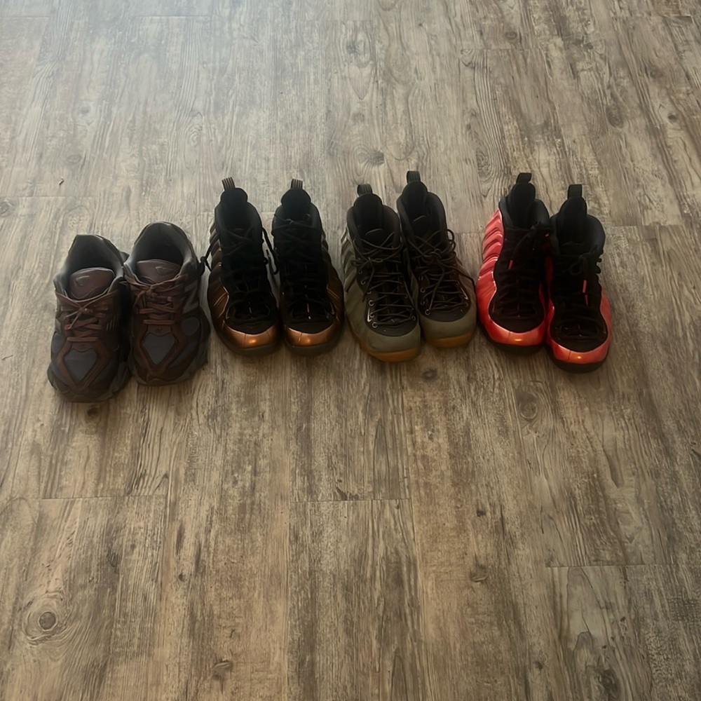 I’m selling this bundle of shoes size 11 new balance and foam posites